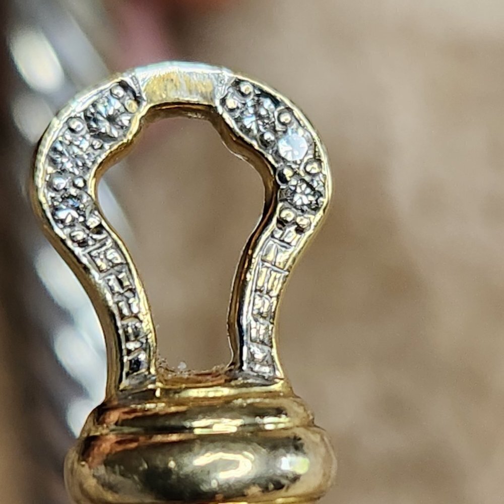 David Yurman Sterling Silver & 18K Yellow Buckle Bangle Bracelet - Picture 7 of 10